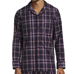 NEW Lands' End X Blake Shelton Size MT Tall  Men's Purple Poplin Pajama Shirt